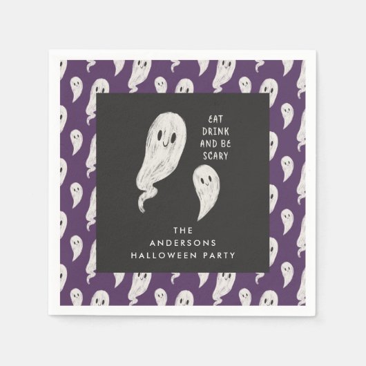 Serviette En Papier Halloween parti Ghoely halloween serviettes (Devant)