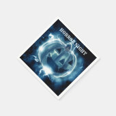Serviette En Papier Halloween Parti mal bleu Citrouille Horreur (Coin)