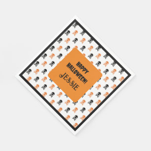 Serviette En Papier Halloween Party Ajouter un nom de texte Kids Cake