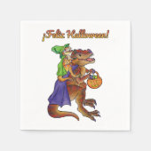 Serviette En Papier Halloween Party Dinosaur serviettes Feliz Hallowee (Devant)