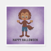 Serviette En Papier Halloween Party for Kids Werewolf Papier (Devant)