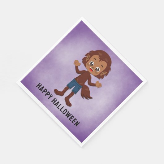Serviette En Papier Halloween Party for Kids Werewolf Papier (Coin)
