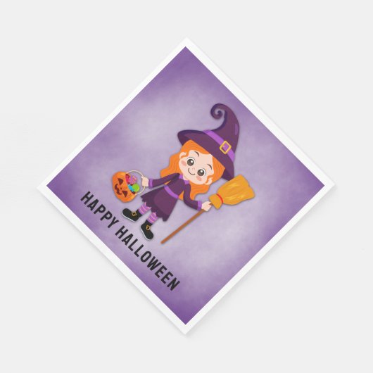 Serviette En Papier Halloween Party for Kids Witpaper (Coin)