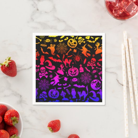 Serviette En Papier Halloween Party Happy Halloween néon éffrayant eff (En situation)
