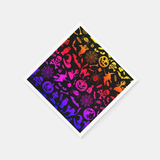 Serviette En Papier Halloween Party Happy Halloween néon éffrayant eff (Coin)