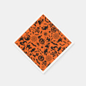 Serviette En Papier Halloween Party Happy Halloween orange noir fun (Coin)