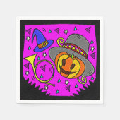 Serviette En Papier Halloween Party Jack OLantern Bugle Purple Papier (Devant)