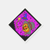 Serviette En Papier Halloween Party Jack OLantern Bugle Purple Papier (Coin)