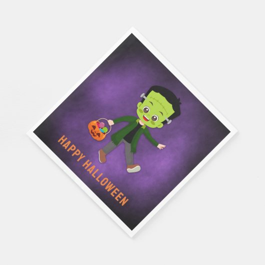 Serviette En Papier Halloween Party pour enfants Frankenstein Papier (Coin)