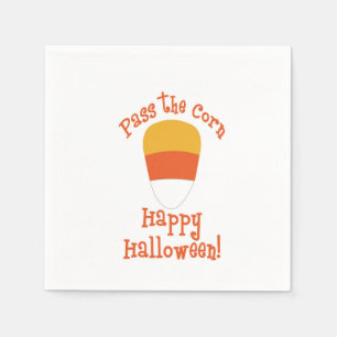 Serviette En Papier Halloween Passe le Maïs en Bonbons