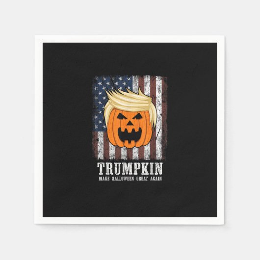 Serviette En Papier Halloween patriotique de Trumpkin (Devant)