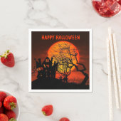 Serviette En Papier Halloween Pleine lune Haunted Maison Horreur Nuit (En situation)
