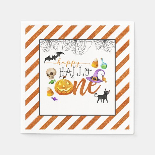 Serviette En Papier Halloween Première fête d'anniversaire Napkin (Devant)
