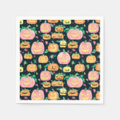 Serviette En Papier Halloween Preppy Jack-O’-Lantern (Devant)