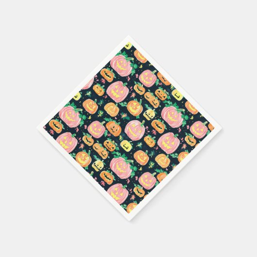 Serviette En Papier Halloween Preppy Jack-O’-Lantern (Coin)