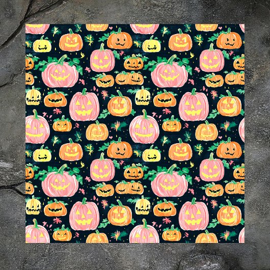 Serviette En Papier Halloween Preppy Jack-O’-Lantern