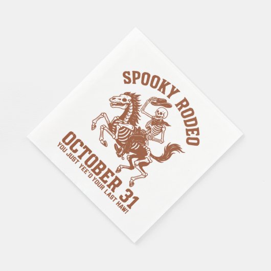 Serviette En Papier Halloween Rodéo éffrayant 31 octobre (Coin)