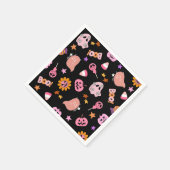 Serviette En Papier Halloween rose (Coin)