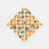 Serviette En Papier Halloween rue Sésame À damiers Motif (Coin)