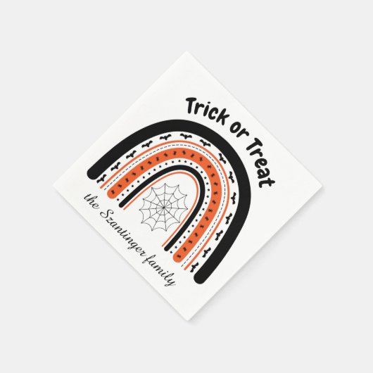 Serviette En Papier Halloween ruse ou traiter les chauves-souris arc-e (Coin)