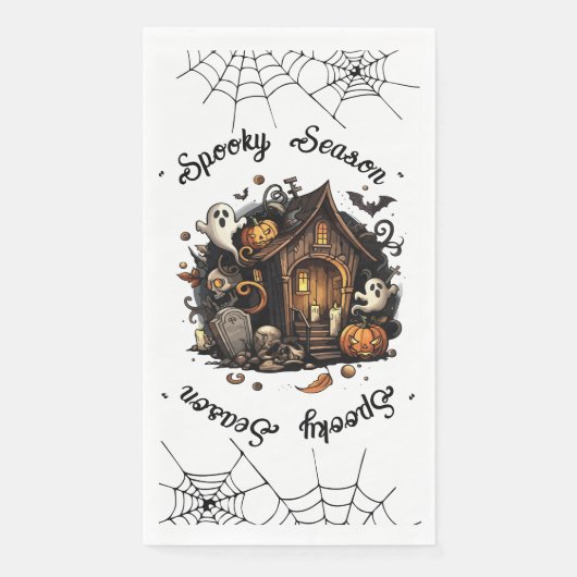 Serviette En Papier Halloween 👻 saison effrayante 💀 Serviettes 🍽️ (Devant)