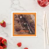 Serviette En Papier Halloween Scanner Skeleton Bones Party Photo Desig (En situation)