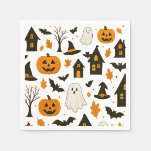 Serviette En Papier Halloween Scary Motif - Éffrayant & Festif