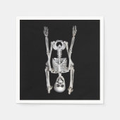 Serviette En Papier Halloween Skeleton Headstand (Devant)
