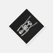 Serviette En Papier Halloween Skeleton Headstand (Coin)