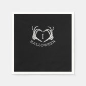 Serviette En Papier Halloween Skeleton Heart Fall (Devant)