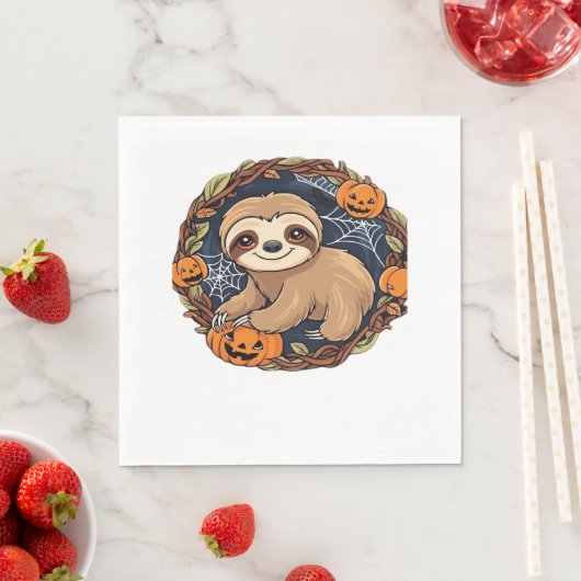Serviette En Papier Halloween, Sloth, 31 octobre, Thanksgiving Class (En situation)