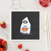 Serviette En Papier Halloween Slothful Design, voici mon costum humain (En situation)