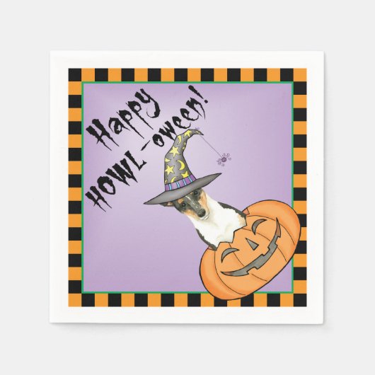 Serviette En Papier Halloween Smooth Collie (Devant)
