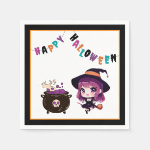 Serviette En Papier Halloween/sorcière/automne/octobre