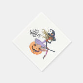 Serviette En Papier Halloween sorcière violette (Coin)