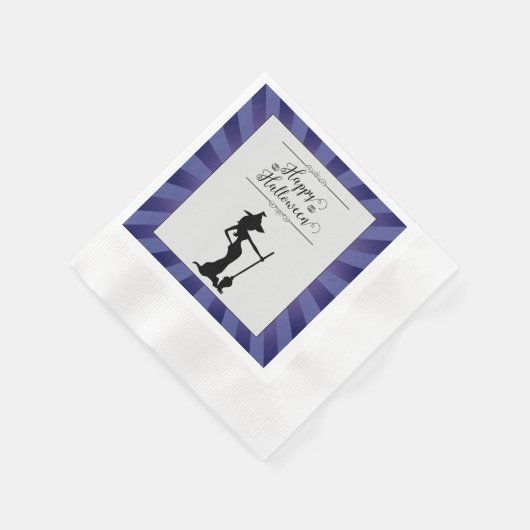 Serviette En Papier Halloween sorcière violette Starburst (Coin)