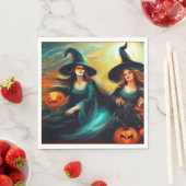 Serviette En Papier Halloween - Sorcières 1 (En situation)