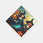 Serviette En Papier Halloween - Sorcières 1 (Coin)