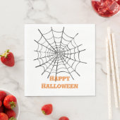 Serviette En Papier Halloween Spider Web et les yeux (En situation)