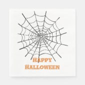 Serviette En Papier Halloween Spider Web et les yeux (Devant)