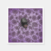 Serviette En Papier Halloween Spider Webs Sur Purple (Devant)