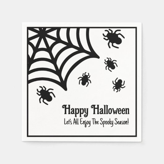 Serviette En Papier Halloween Spiderweb personnalisé (Devant)