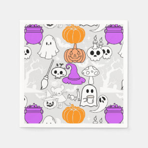 Serviette En Papier Halloween spookiness motif 01