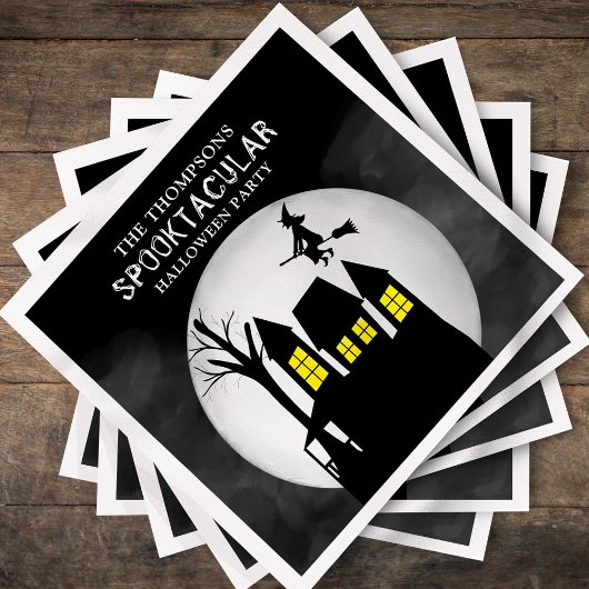 Serviette En Papier Halloween Spooktacular Éffrayant Haunted House Wit