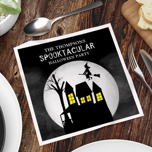 Serviette En Papier Halloween Spooktacular Éffrayant Haunted House Wit