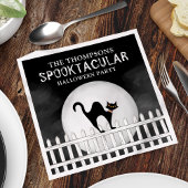 Serviette En Papier Halloween Spooktacular Éffrayant Whimsical Black C