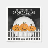 Serviette En Papier Halloween Spooktacular Whimsical Citrouilles drôle (Devant)