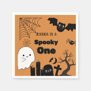 Serviette En Papier Halloween Sppoky One Premier anniversaire fête