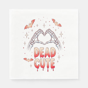 Serviette En Papier halloween Squelette Mains Coeur, chauves-souris et