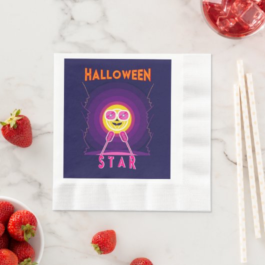 Serviette En Papier Halloween Star Goggles 31 UK Mic Octobre Citrouill (En situation)